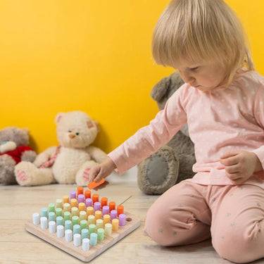 Wooden Montessori Counting Sticks Board